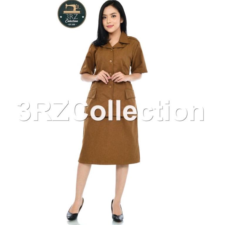 [ART. 3620] Baju Khaki Pns Wanita Seragam Pns Pemda Wanita Baju Dinas Pns Wanita Seragam Keki PNS Wa