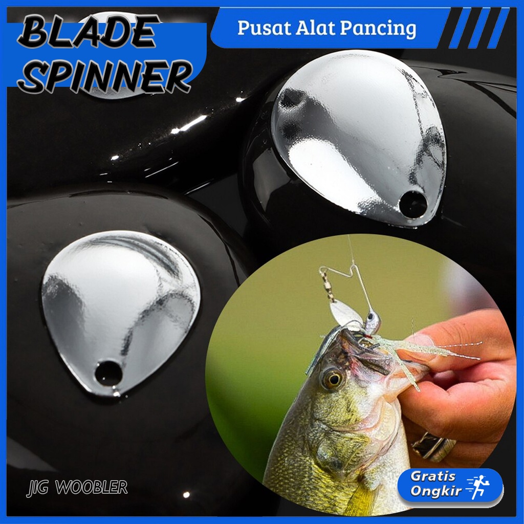 Blade Spinner Soft Frog 15mm 18mm 23mm Terbang Berkilau Perak Emas Logam Umpan Putar Perlengkapan Sendok Aksesori Pisau Willow Kerajinan Halus DIY