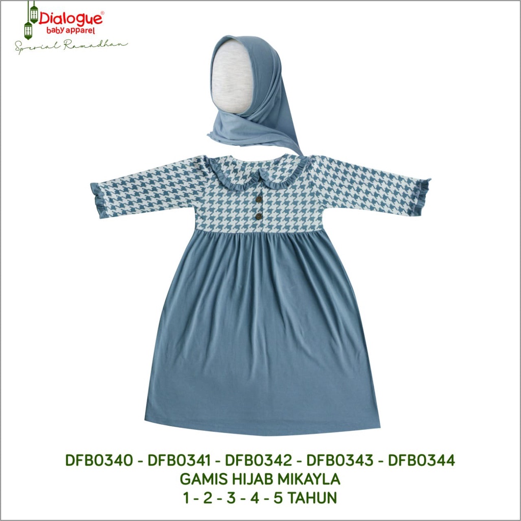 Dialogue Gamis Anak Muslim Hijab Set Mikayla - Baju Gamis Muslim Anak - DFB0340 DFB0341 DFB0342 DFB0343 DFB0344