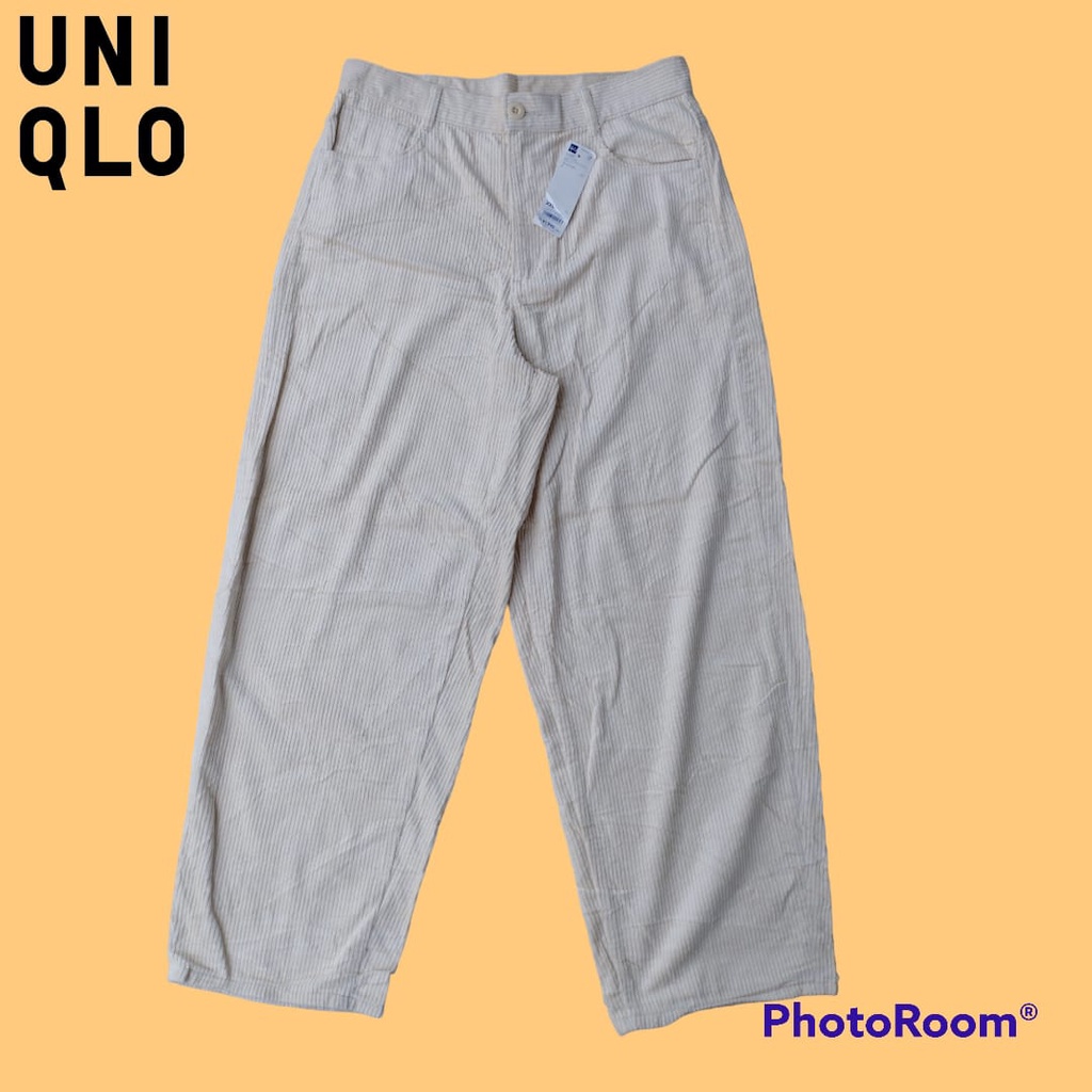 celana uniqlo - celana kulot corduroy wanita - second - 001