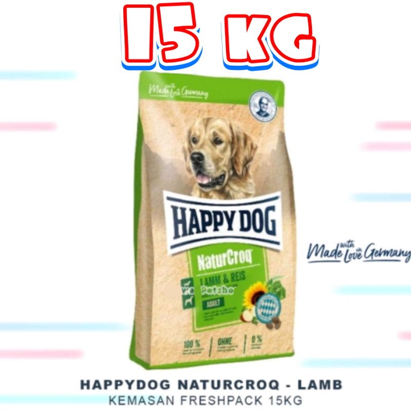 (OJOL) Happydog Natur Croq Adult LAMB 15kg || HAPPY DOG Naturcroq LAMM &amp; REIS