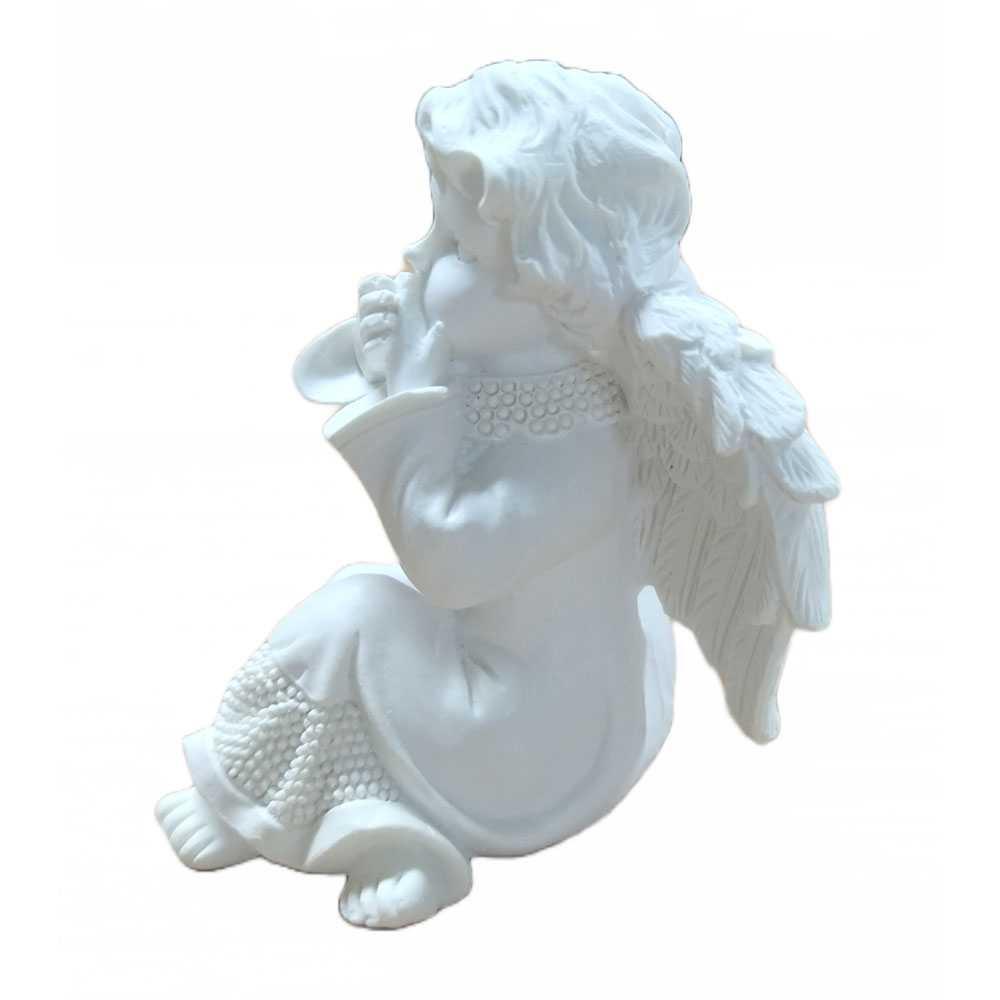 Patung Taman Malaikat Angel Shaped Decorative Garden Statue - LU01 - White