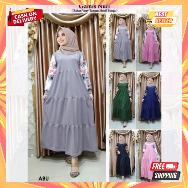 Dress Fashion Muslimah Import Bju Gsmis Premium Buju Syar I Dreas Idul Fitri Pakaian Lebaran Wanita 
