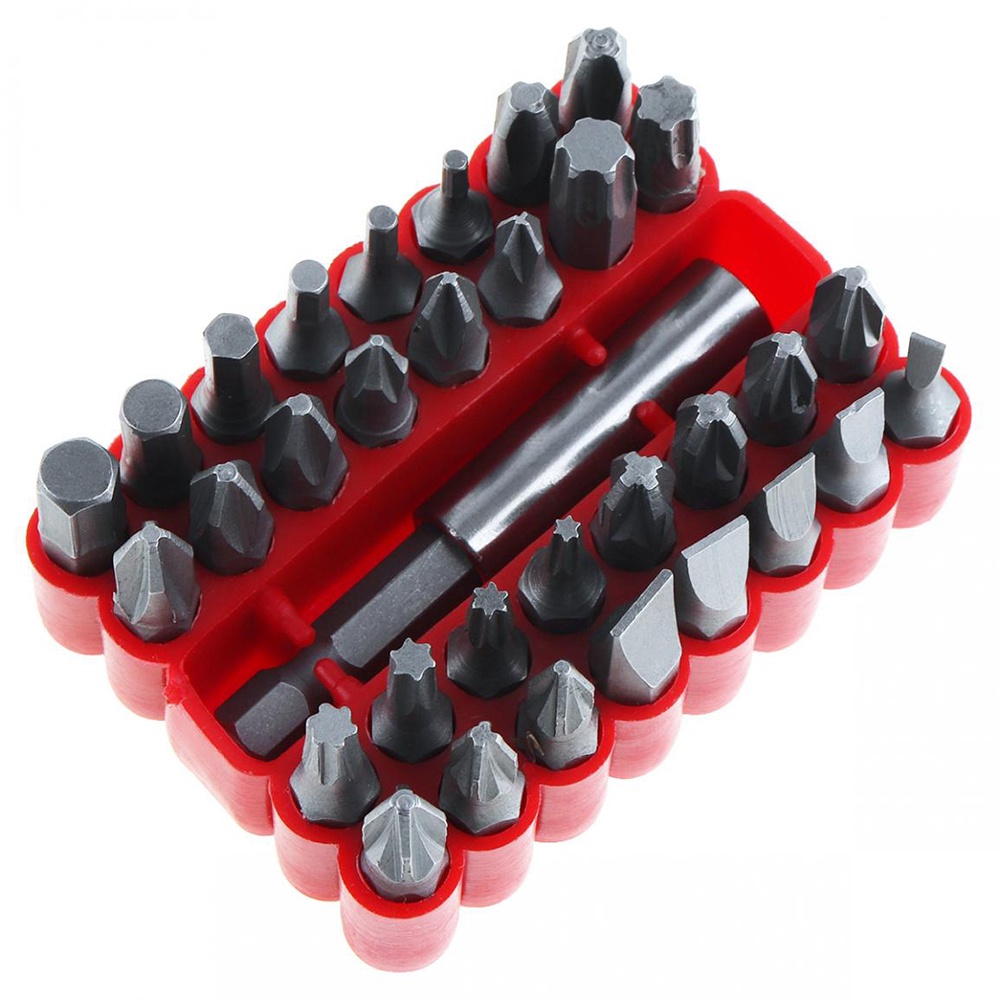 33Pcs Bit Set Hex Screw Driver Bit dengan Dudukan Magnet Obeng Bit Set SET MATA OBENG HEX SCREW DRIVER