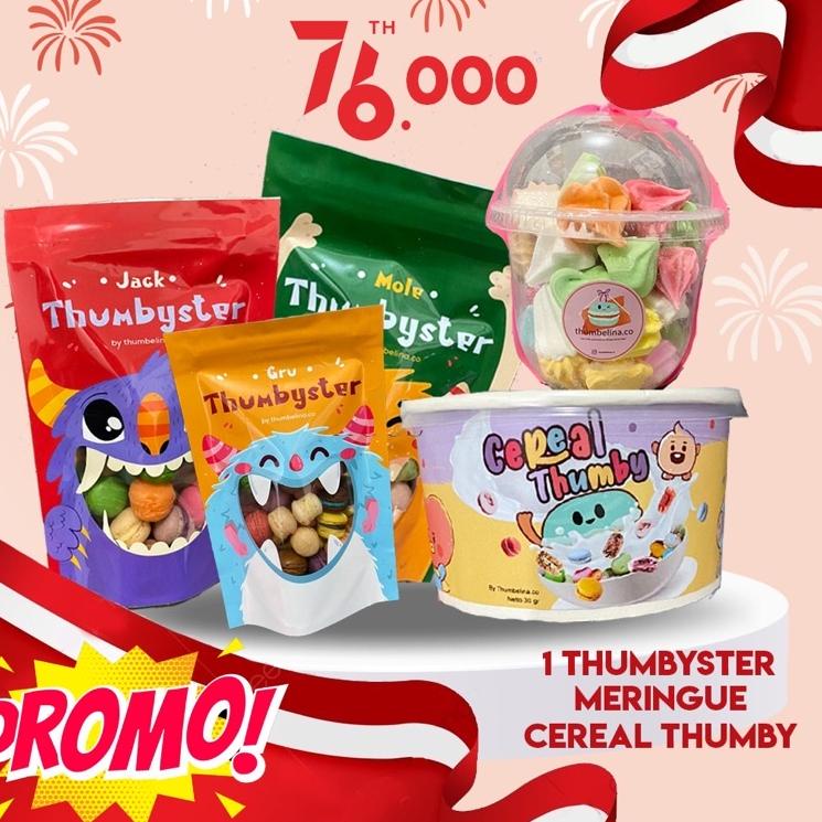 

❂ PAKET HEMAT 1 Macaron Thumbyster, Meringue, Cereal ♢