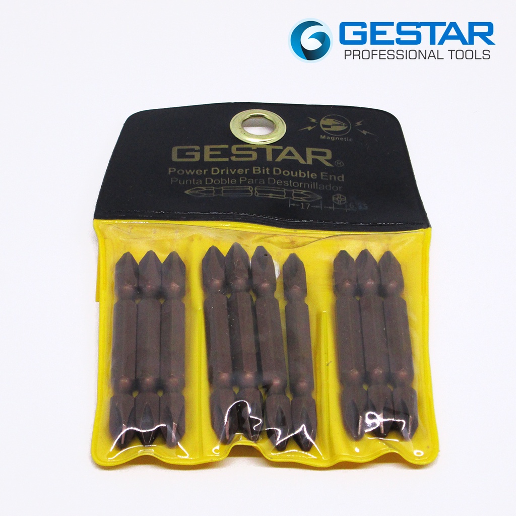 GESTAR/CROSSMAN-Set Mata Obeng Phillips Double End Bits(1/4") PH2 6.35mmx65mm