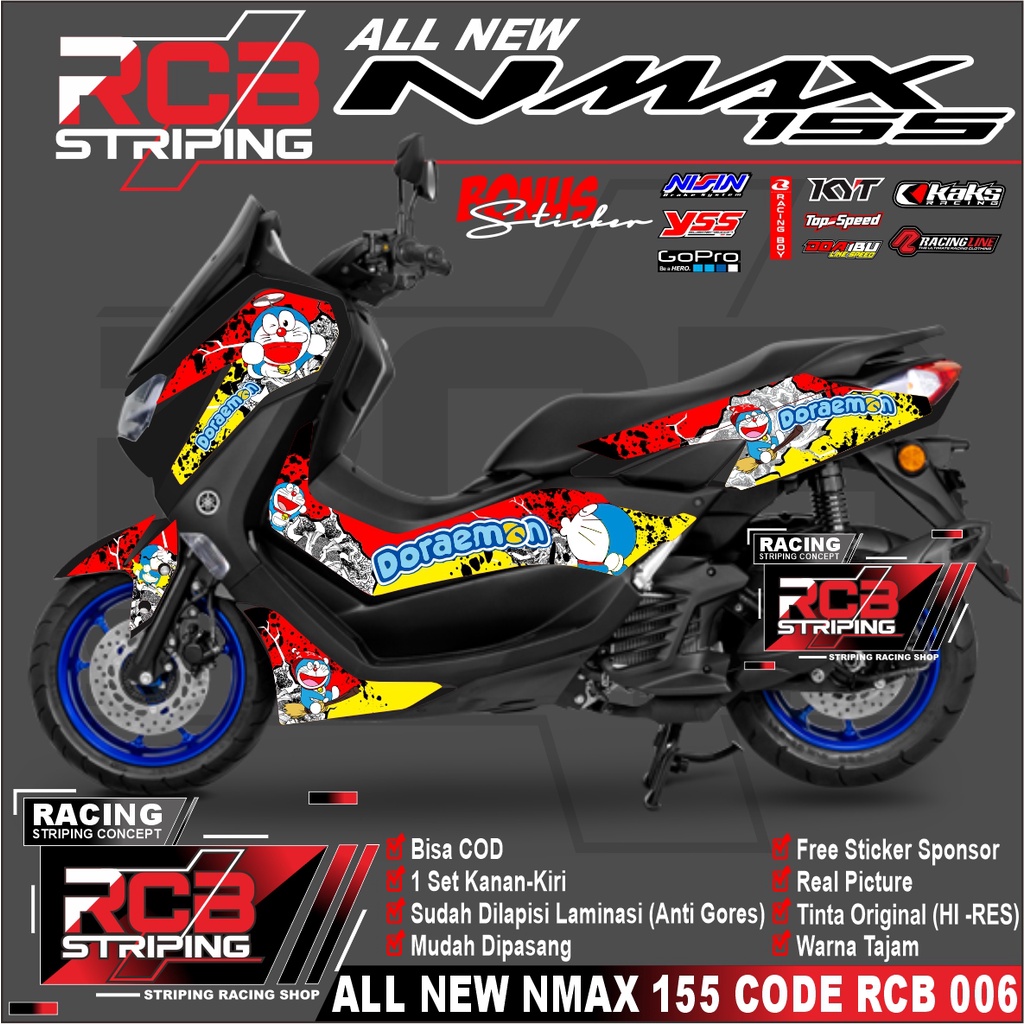 STRIPING NMAX NEW / STRIPING NMAX NEW ALL TERBARU 2020 2021 TERBARU . DORAEMON .RCB 006