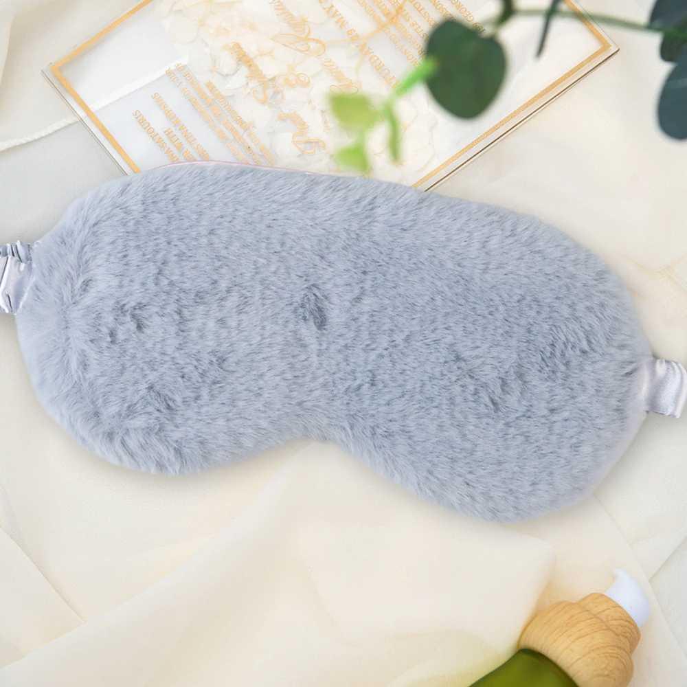 Sleeping Mask Blindfold Eye Patch Penutup Mata Masker Tidur Bulu - 021 - Gray