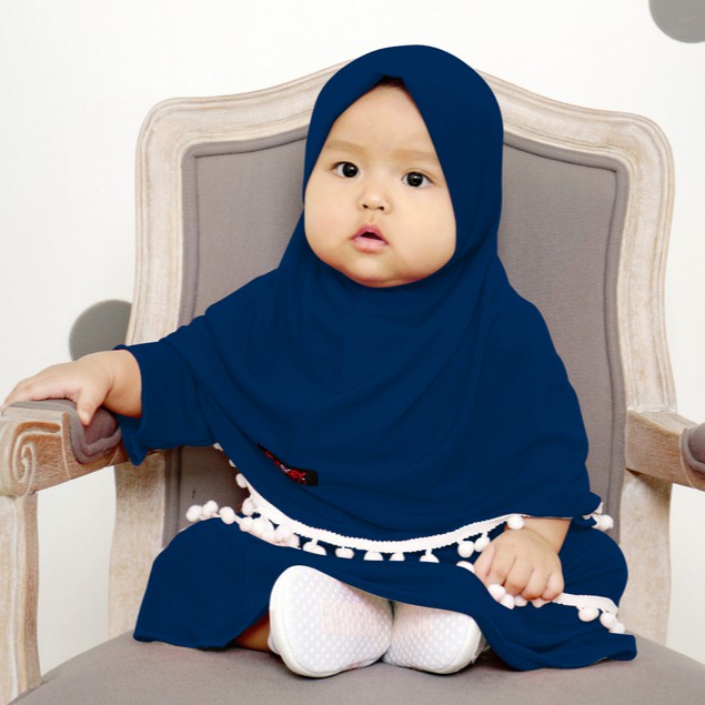 Baju Gamis Anak Perempuan 0-18 bulan Baju Muslim Bayi Dress Lebaran Gamis Bayi Lucu