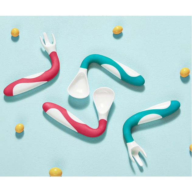 KUB Flexible Training Fork and Spoon Set - Sendok dan Garpu Belajar Anak