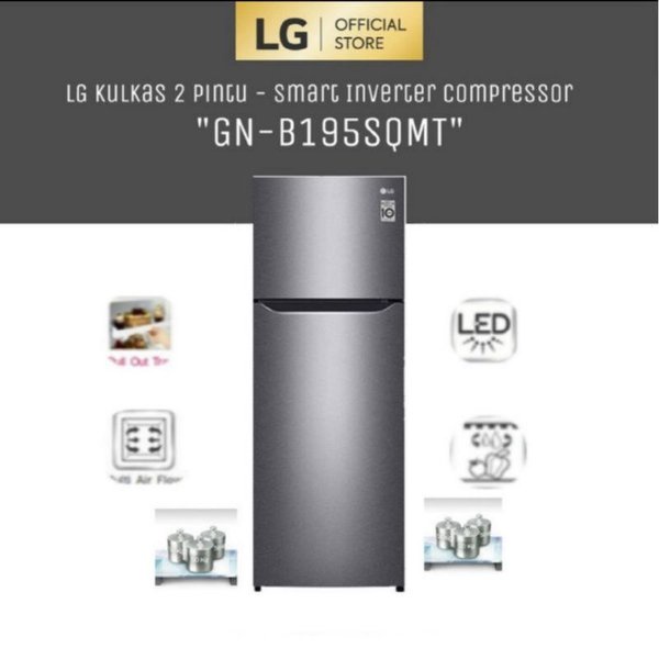 Lemari es LG 2 pintu 195 SQMT