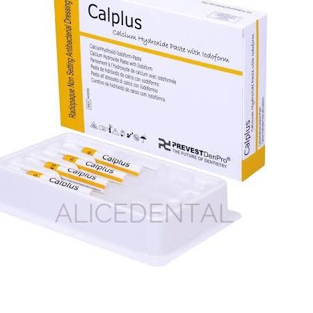 ☟ Calplus Cal plus caoh dressing sterilisasi saluran akar gigi dental  hydroxide with iodoform Ca(OH