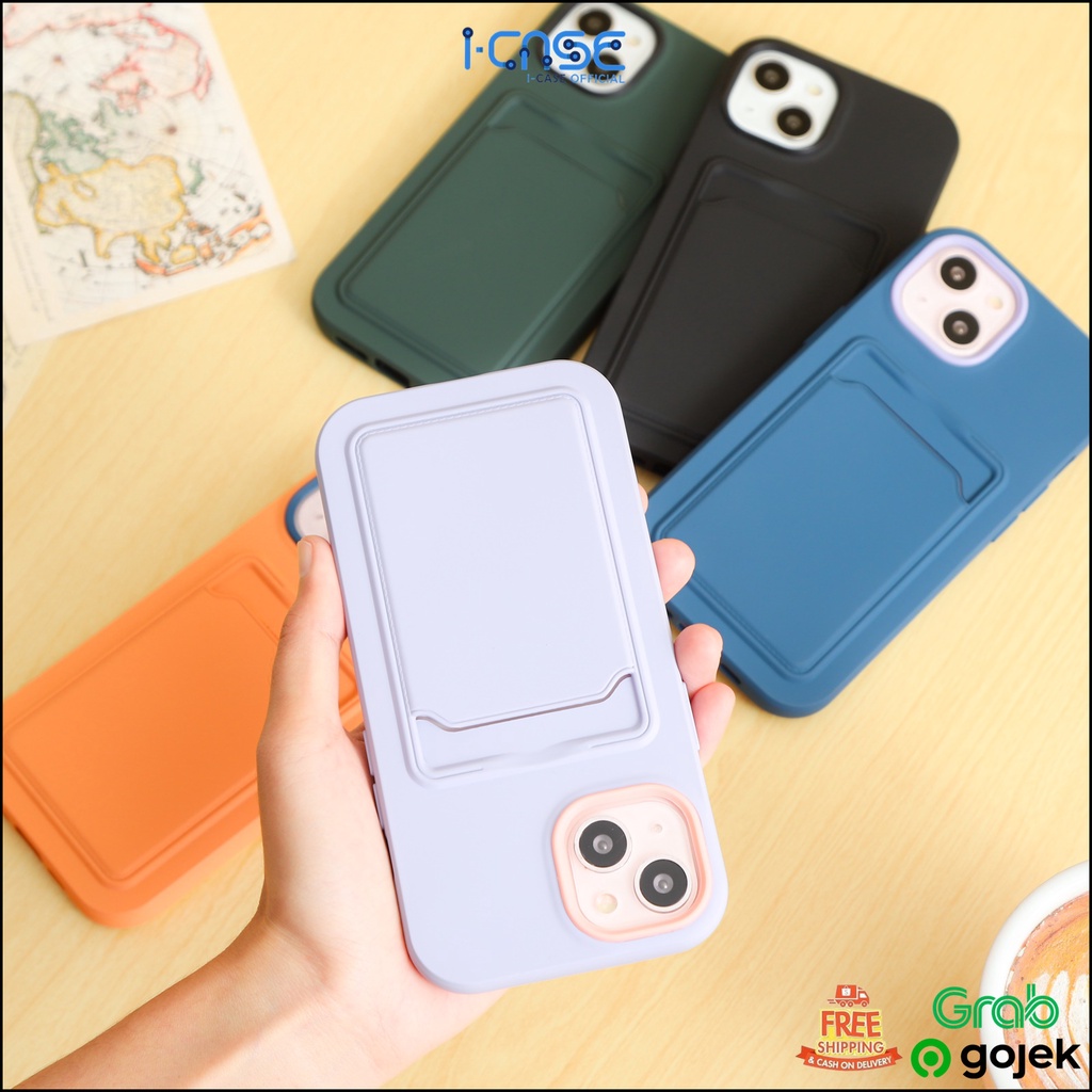 Silicone Pocket With Bumper Full Cover Case for iPhone 13 Pro Max / 14 Pro Max