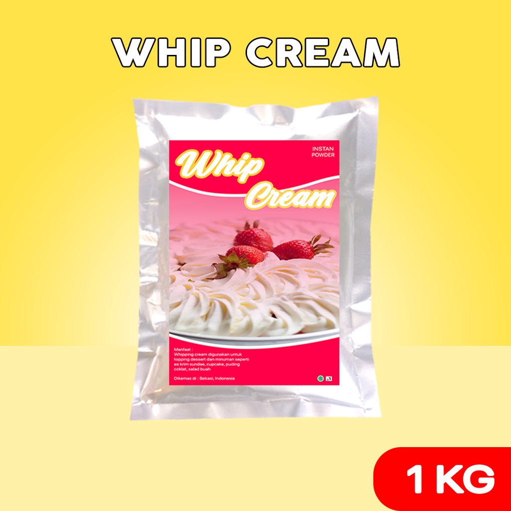 Whip cream topping 1KG / whipped cream bubuk 1KG  / whipping cream 1KG / topping whipping cream 1KG