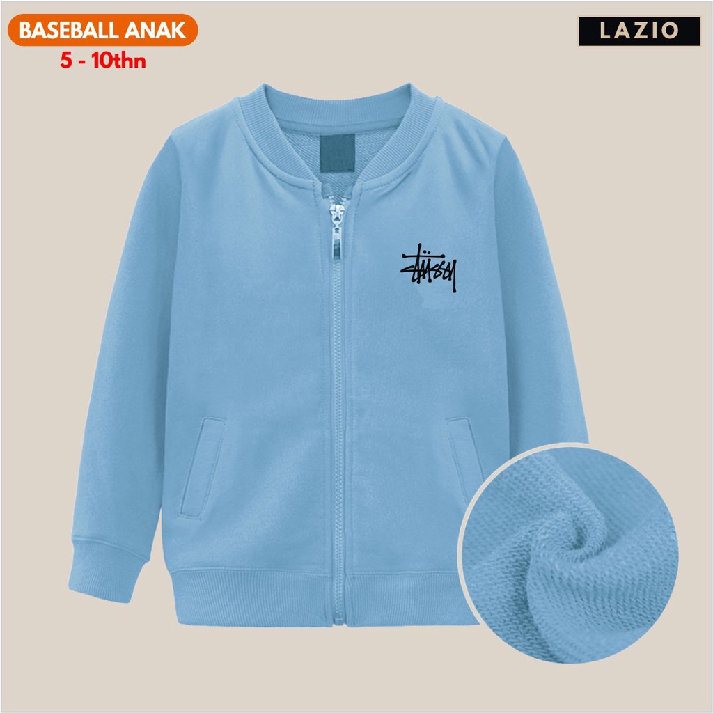 TERBARU !! STUSY  Jaket Baseball ORIGINAL Bomber Anak Laki-laki Perempuan KATUN Tebal