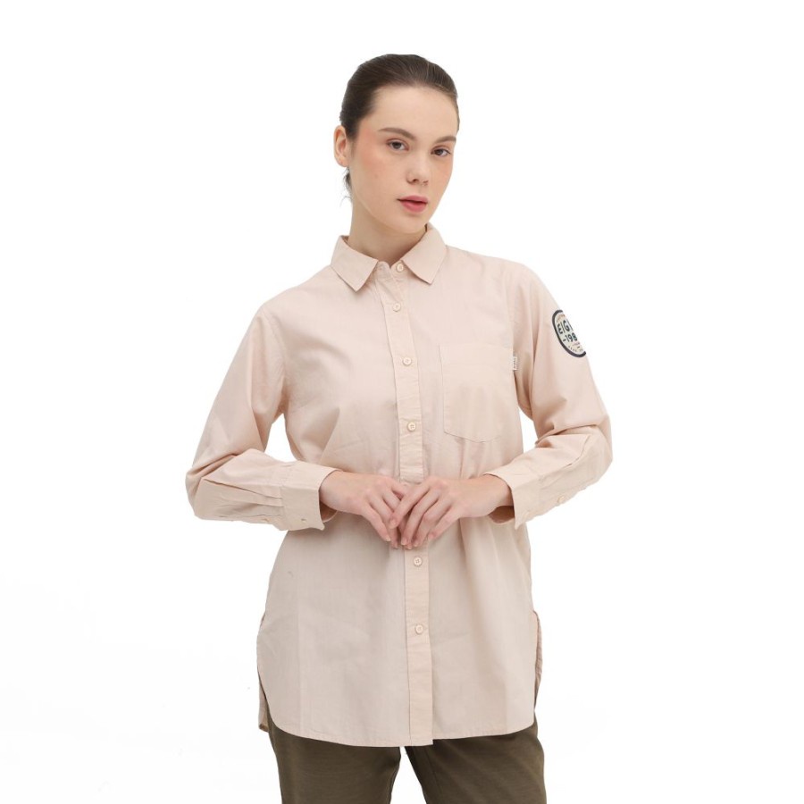 KEMEJA LENGAN PANJANG WANITA X CEDAR SHIRT - CREAM