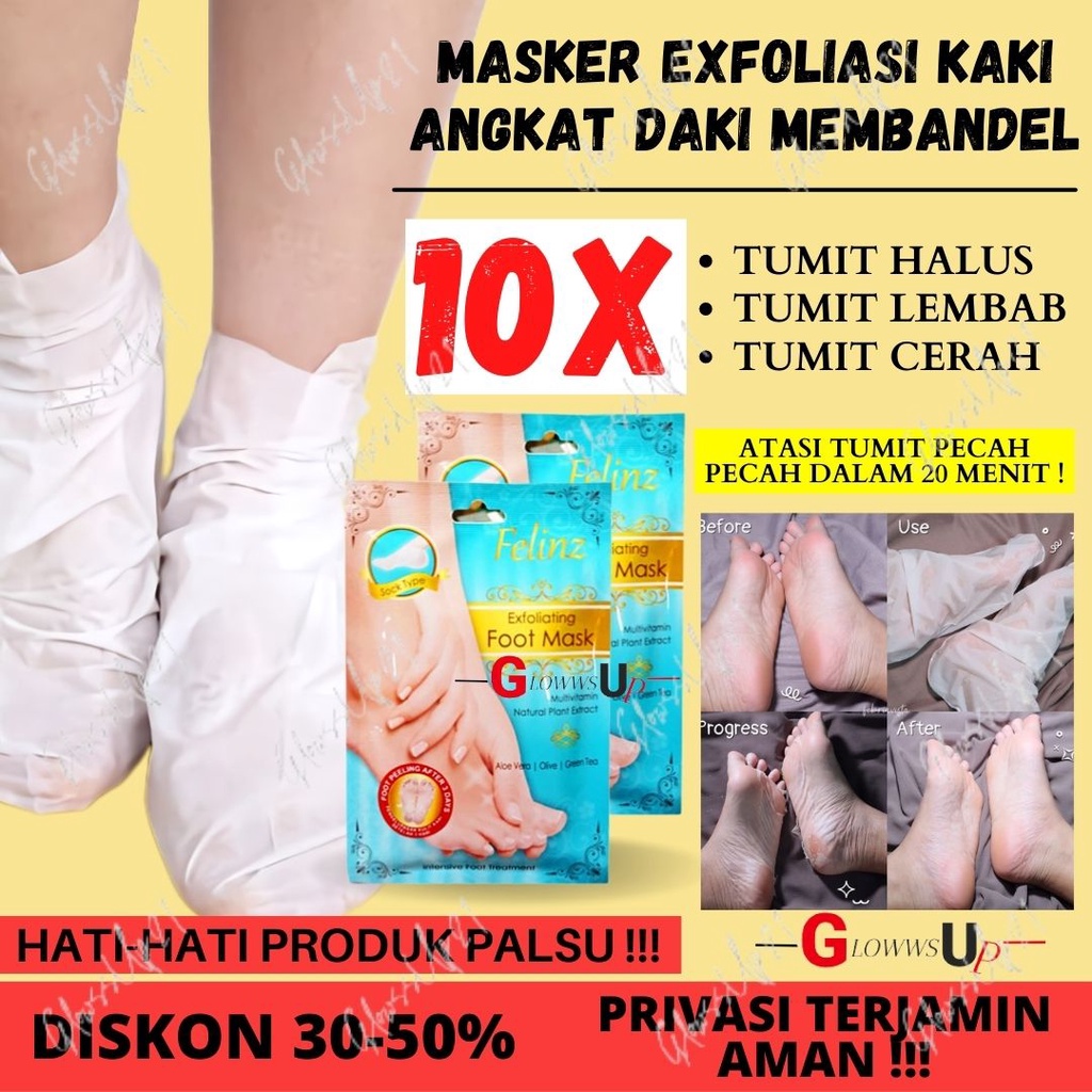 FELINZ EXFOLIATING FOOT MASK - MASKER KAKI FELINZ ORIGINAL BPOM