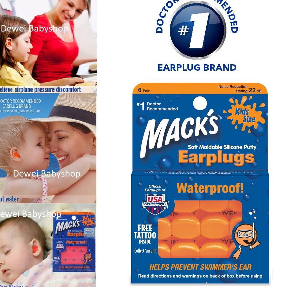 ✈ Penutup Telinga Bayi ( Baby Macks Earplugs-Pelindung Kuping Anak-Batita Mack Ear Plug-Tutup Balita