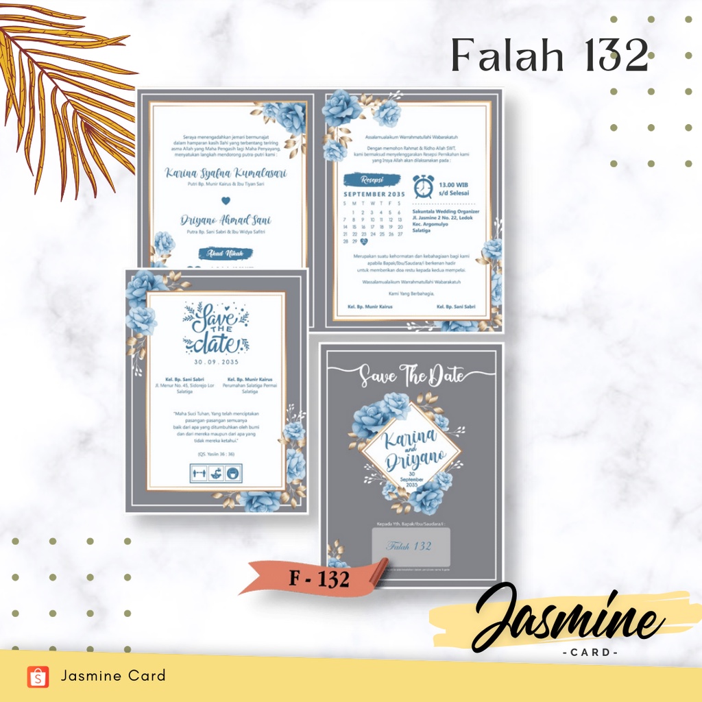 BLANGKO UNDANGAN PERNIKAHAN TERMURAH FALAH 132