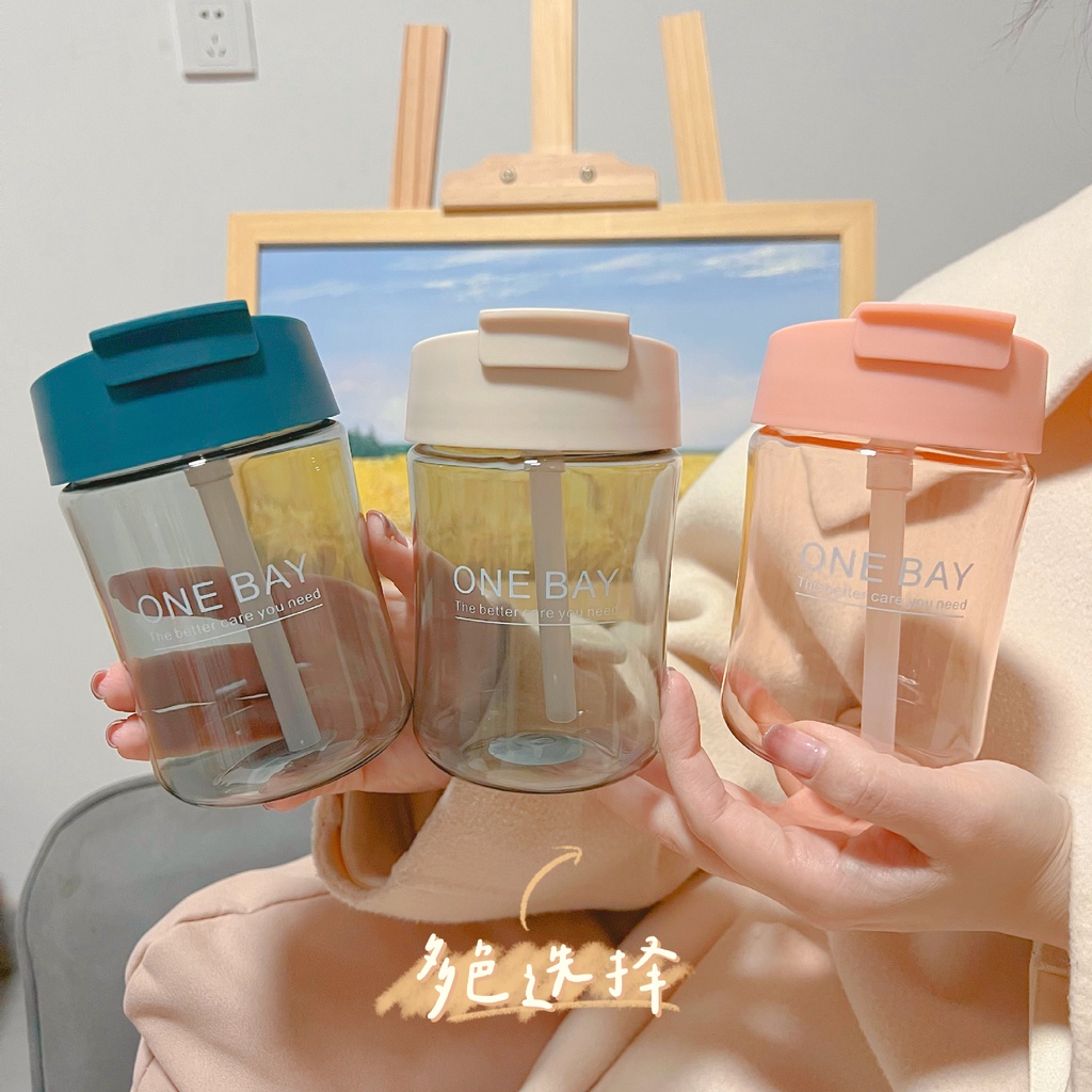 【COD】 Aesthetic Drinking Bottle/ Tumbler Cup Kopi/Tumbler Botol Minum Aesthetic/Aesthetic Drinking Bottle/Botol Air Minum Kantor 450ML