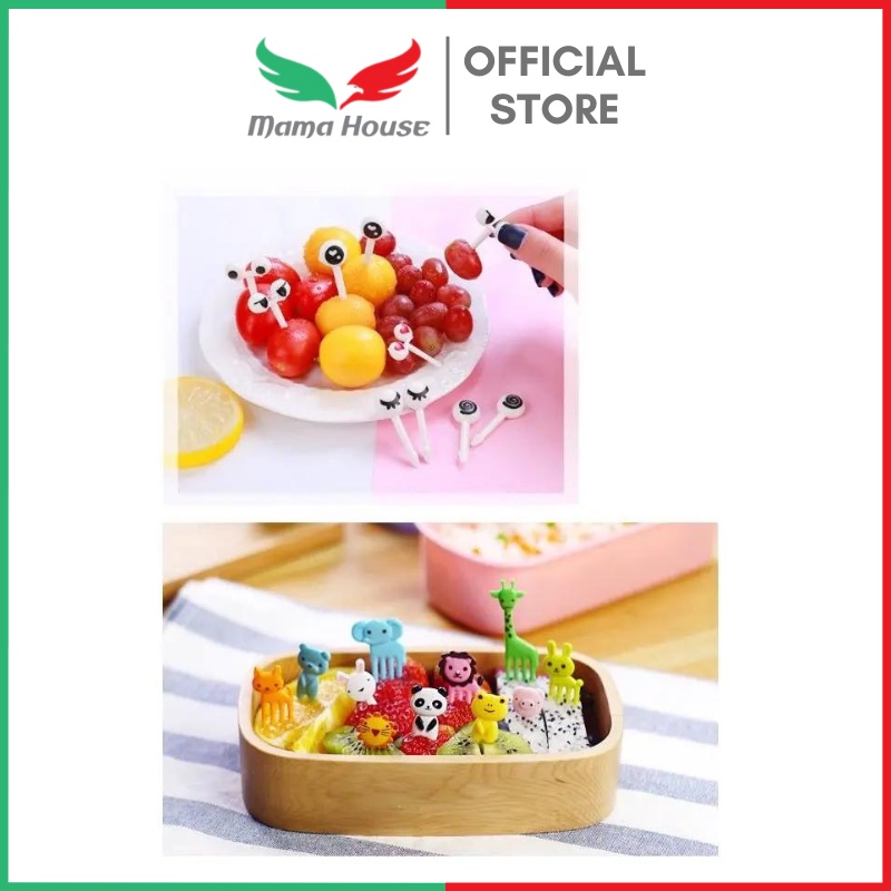 [MH] Tusukan Bento Buah Kue Garpu Buah Kue Dessert Motif Lucu Anak-anak Isi 1Pcs