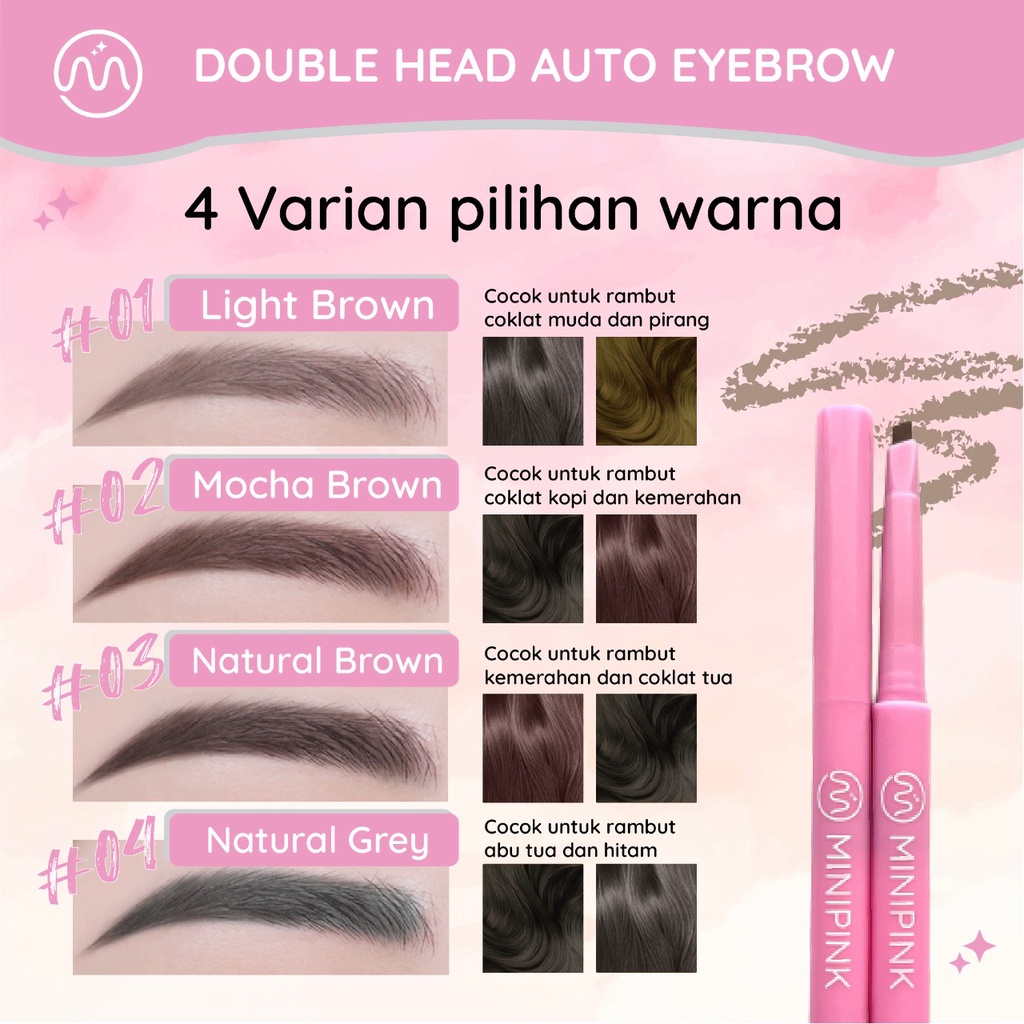 MINIPINK Waterproof Automatic Eyebrow Pencil for Long-Lasting Brows