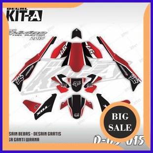 Decal Yamaha New Vixion Advance 2015 motif Serigala Hitam Merah List Putih D-D3-015 1M4R23 tools n p