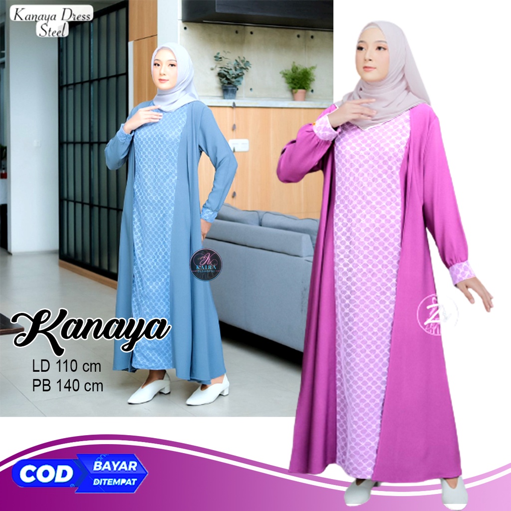 Kanaya Dress Gamis Wanita Muslimah Matt iticrape By Zr Busui LD 110 Terbaru