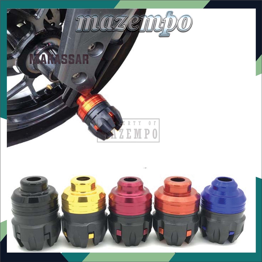 Jalu As Roda Depan besi CNC Besar Universal bisa untuk nmax mio beat vario pcx Masempo