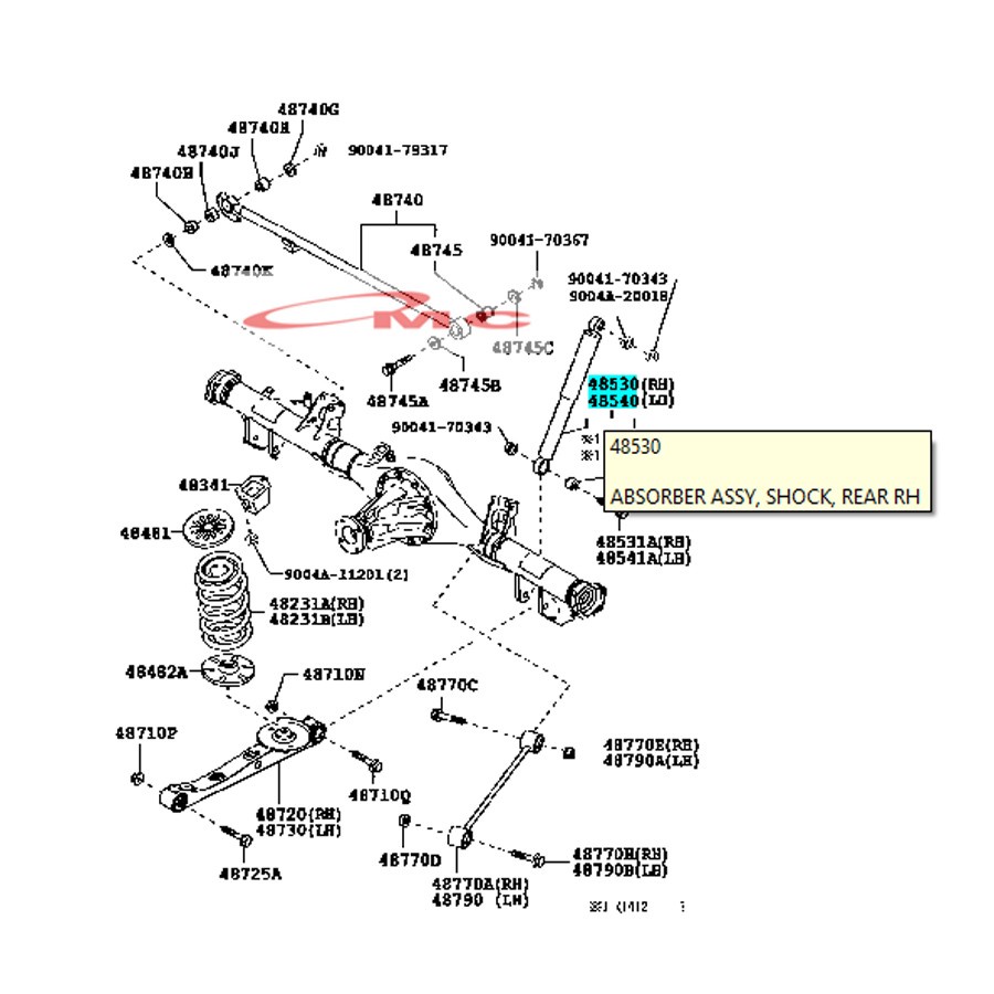 Shock Absorber Breker Shockbreaker Belakang Daihatsu Xenia Avanza 48531-YZ493-001