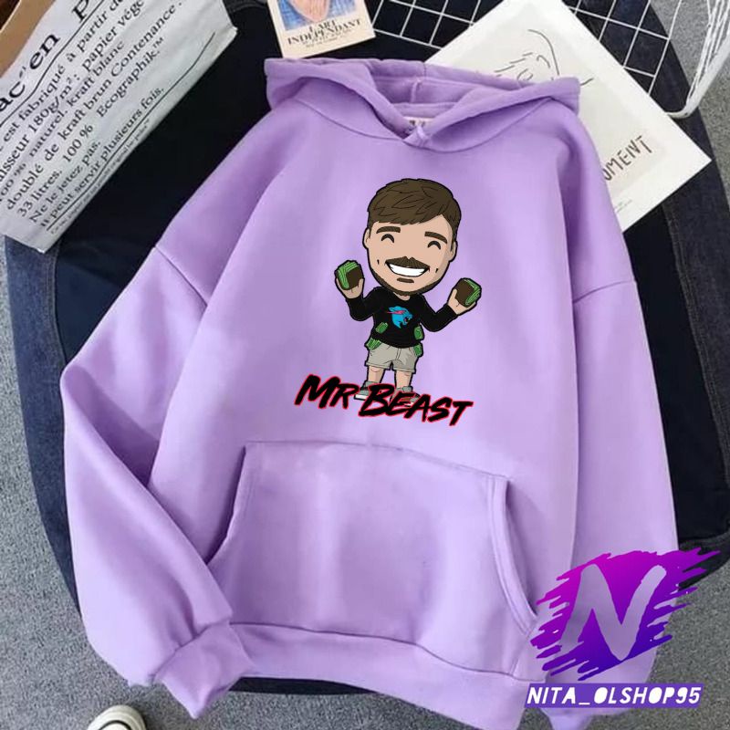 jaket sweater hoodie anak mr beast