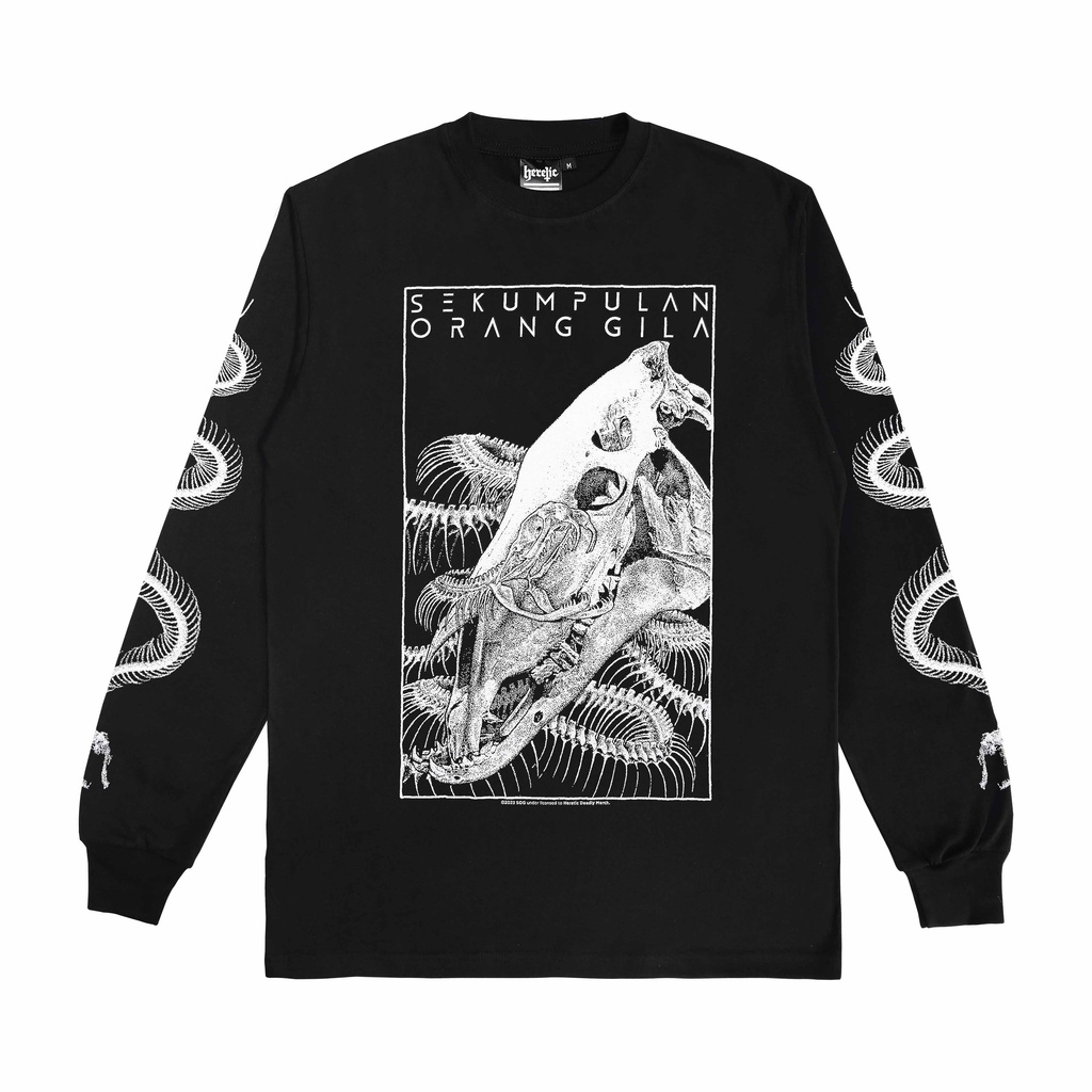 Heretic x SOG - Longsleeve Tees - Snake Horse Skull