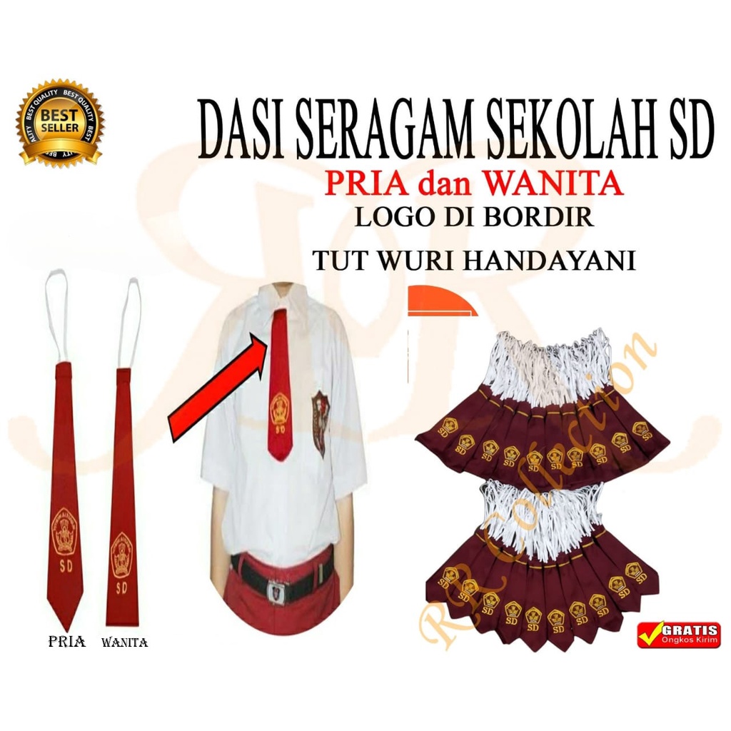Dasi Seragam Sekolah SD/Dasi SD/Dasi Sekolah SD