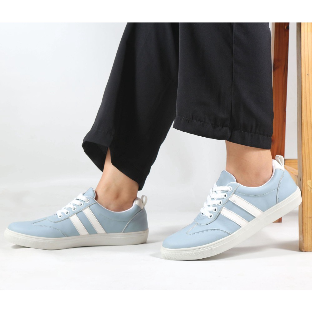 Sepatu Sneakers Wanita V 5375 Brand Varka Sepatu Kets Kuliah Kerja Jalan Jalan Harga Murah Berkualitas - Biru