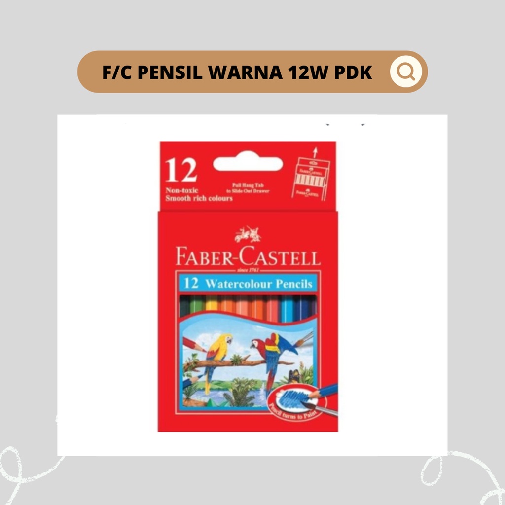 

FABER CASTELL PENSIL WARNA 12W PENDEK WATERCOLOUR