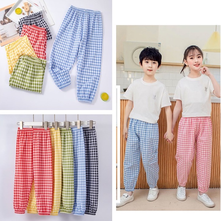 Celana panjang anak perempuan 6-12 tahun celana anak perempuan laki laki polkadot baggy pants anak