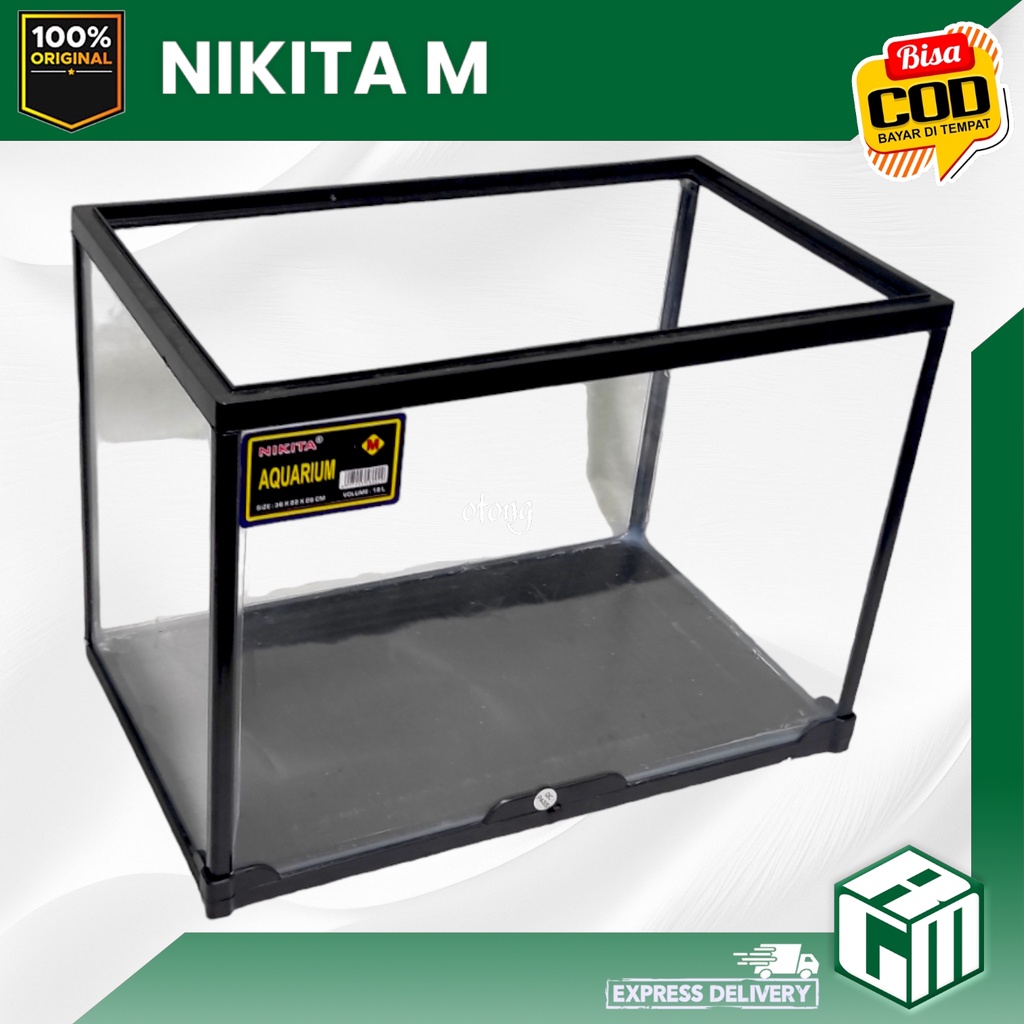 NIKITA SIZE M MEDIUM SEDANG AQUARIUM IKAN REPTIL HAMSTER AKRILIK TRISET