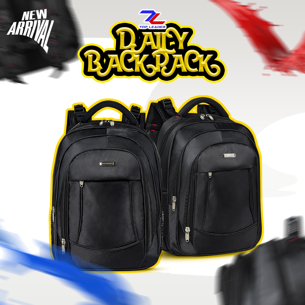 TOP LEADER Ransel Pria Wanita 17inc Backpack Tas Laptop Free Raincover