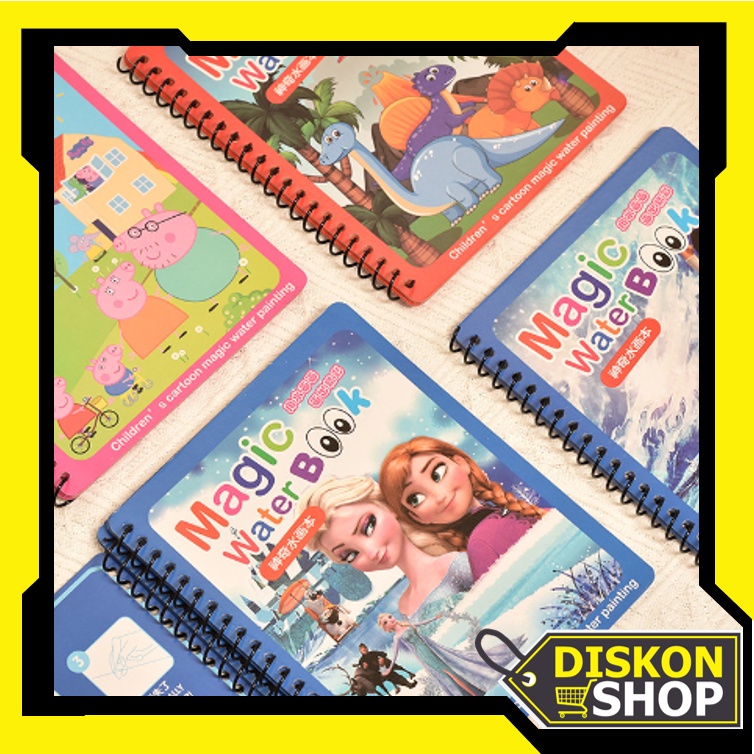 

Diskon Shop - S5745 Magic Water Book Buku Mewarnai Ajaib Dengan Spidol Air / Buku Gambar Pen Air / Buku Gambar Ajaib Buku Mewarnai