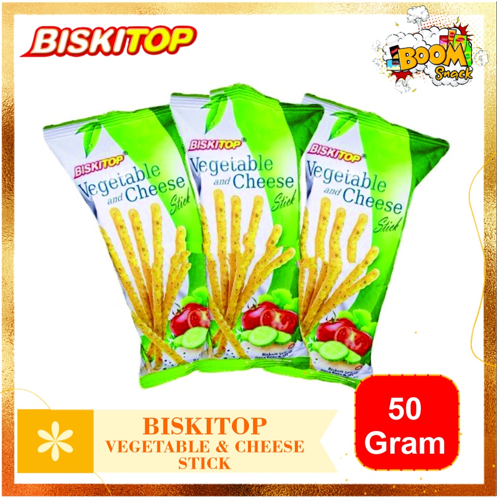Biskitop Vegetables and Cheese Stik Kemasan 50 Gram