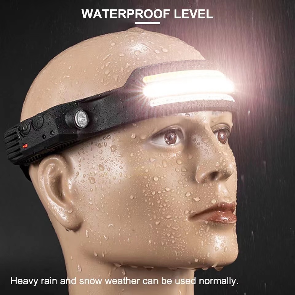 New USB Charging Waterproof LED Dual Light Source Running Head-Mounted Light Outdoor Miner's Lamp Night Fishing Induction Major