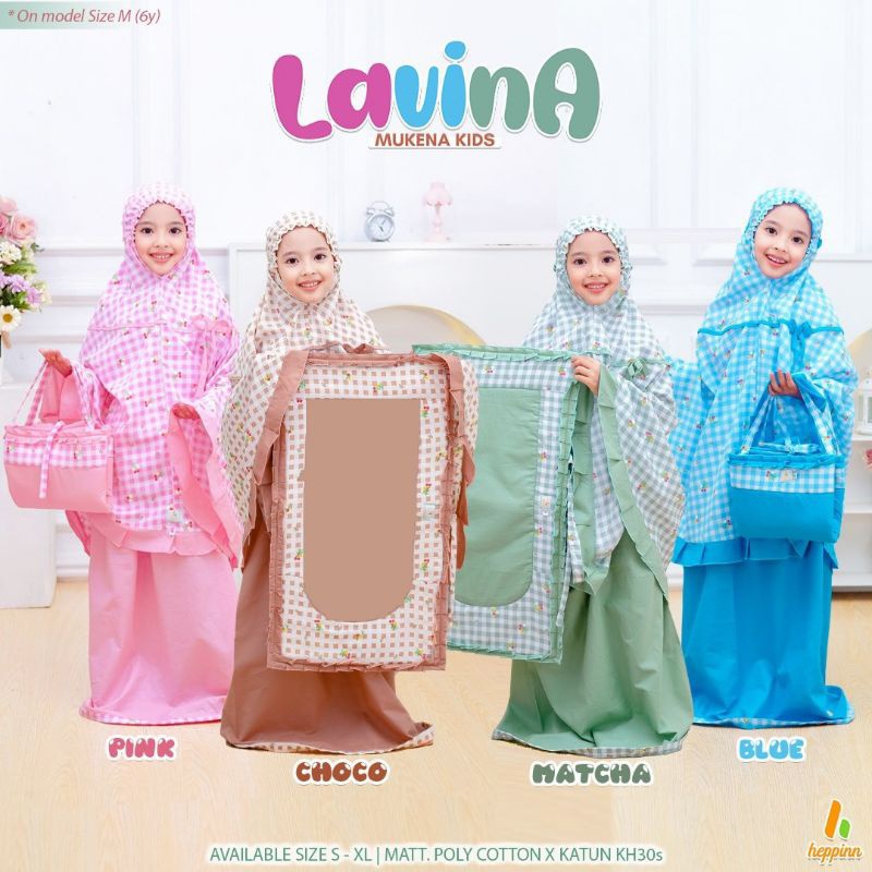 TERBARU MUKENA ANAK SET TAS+SAJADAH  BAHAN KATUN LAVINA BY HEPPIN