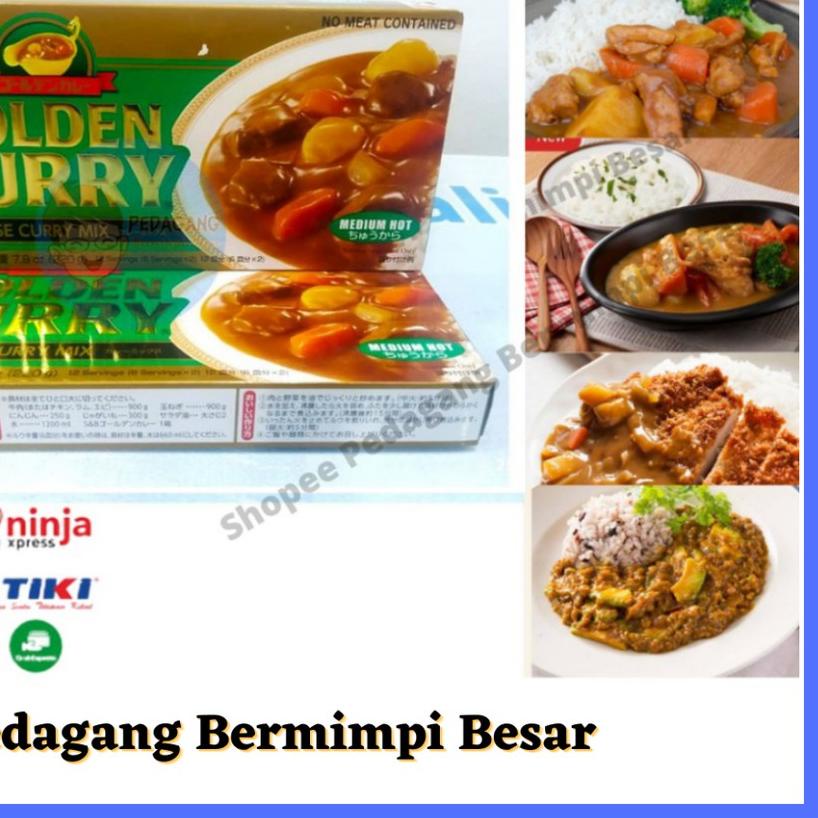 

✰ S&B Golden Curry 220gr Medium Hot | Kari Blok | Kari Jepang ❄