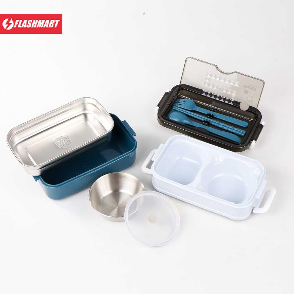 Flashmart Kotak Makan Lunch Bento Box Food Container Double Layer Bowl - JT-008