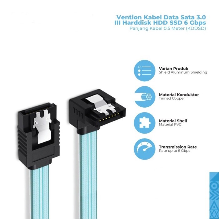 Kabel Data Sata Klip 3.0 Harddisk HDD SSD 6 Gbps