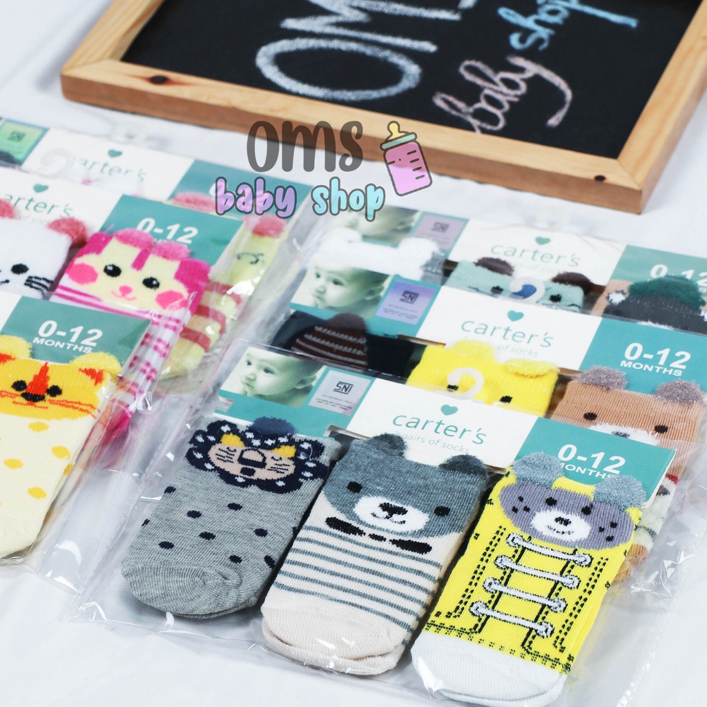 [ TERMURAH ] Kaos Kaki Bayi Carter / Carters 3 in 1 socks BISA PILIH MODEL