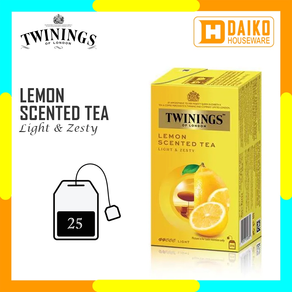 Teh Hitam Celup Twinings Lemon Scented Tea 25 x 2gr Flavoured Tea Teh Hitam Kantong Rasa Buah Lemon