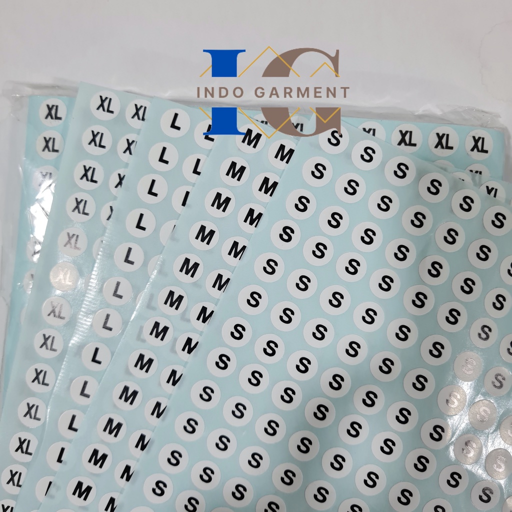 Kinder Dstore [1Pak] Stiker Size Tempel Ukuran Baju Isi 100 Lembar - Size Tempel Stiker Ukuran S M L