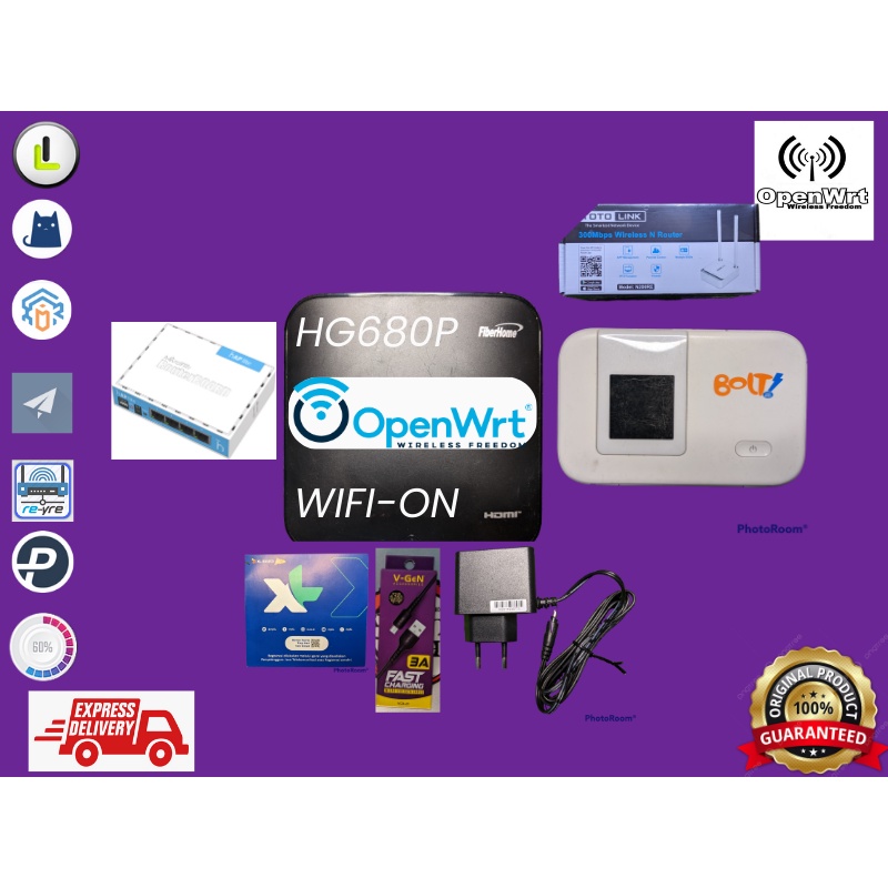PAKET STB OPENWRT SIAP PAKE WIFI ON FULL SETTING