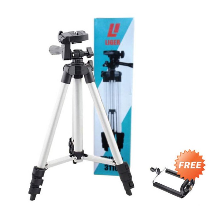 Tripod HP Tripod liger 3110 hp dan kamera universal Aluminium LEGS jepit nonton tangan horizontal C3